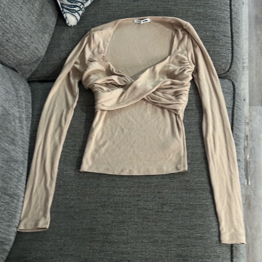 Elegant Cream Long Sleeve Top